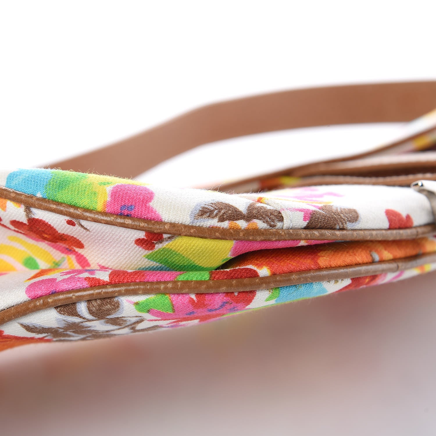 Christian Dior Canvas Floral Saddle Bag 8 of 10