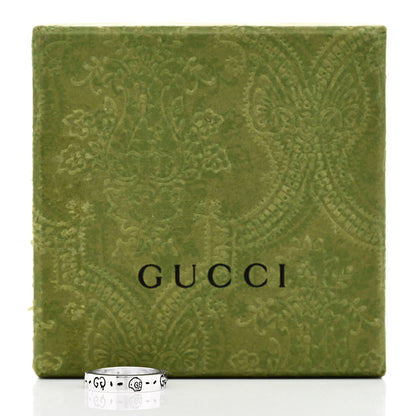 Gucci Sterling Silver 4mm GucciGhost Hamlet Skull Narrow Ring 49 4.75 7 of 7