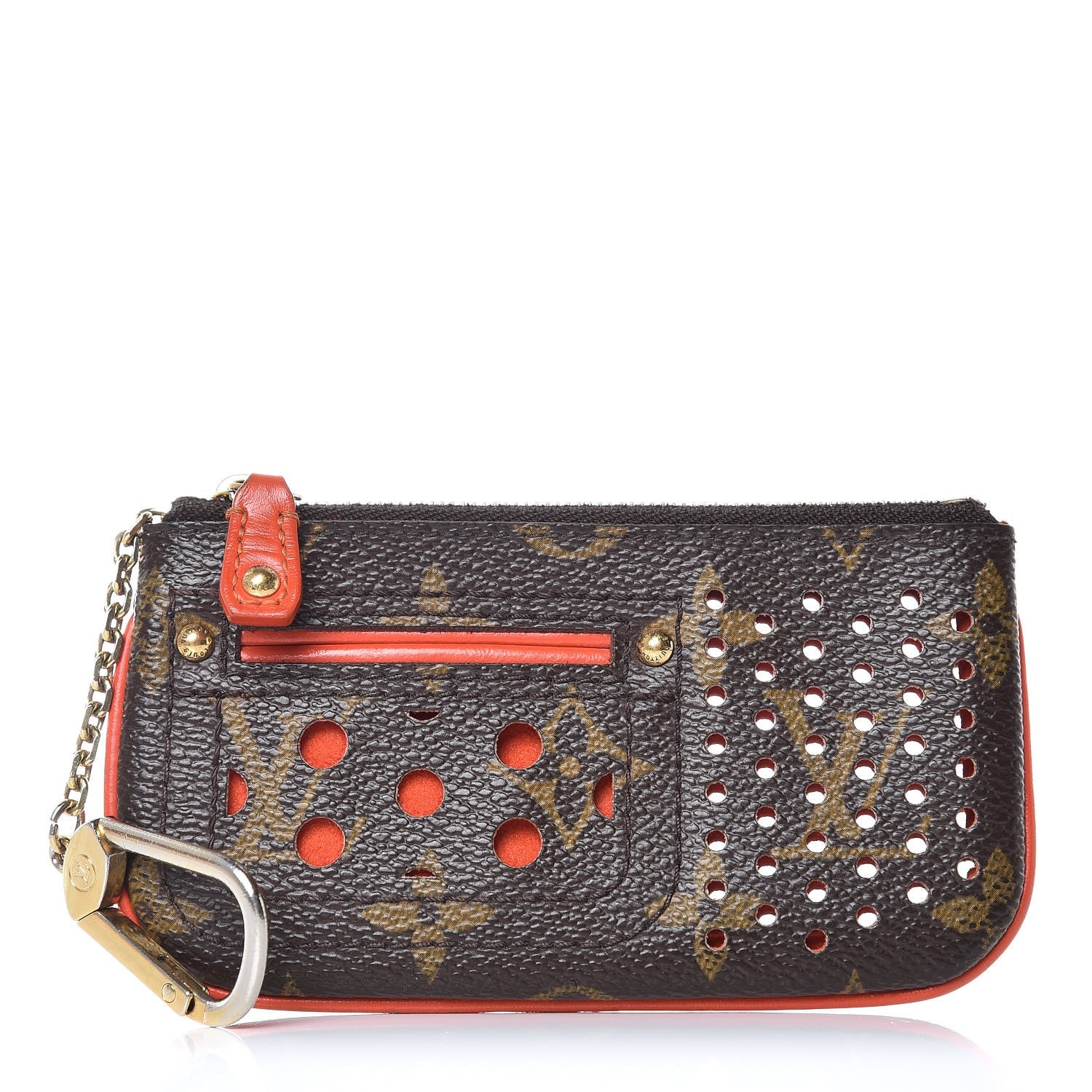 Louis Vuitton Monogram Perforated Key Pouch Orange 1 of 6