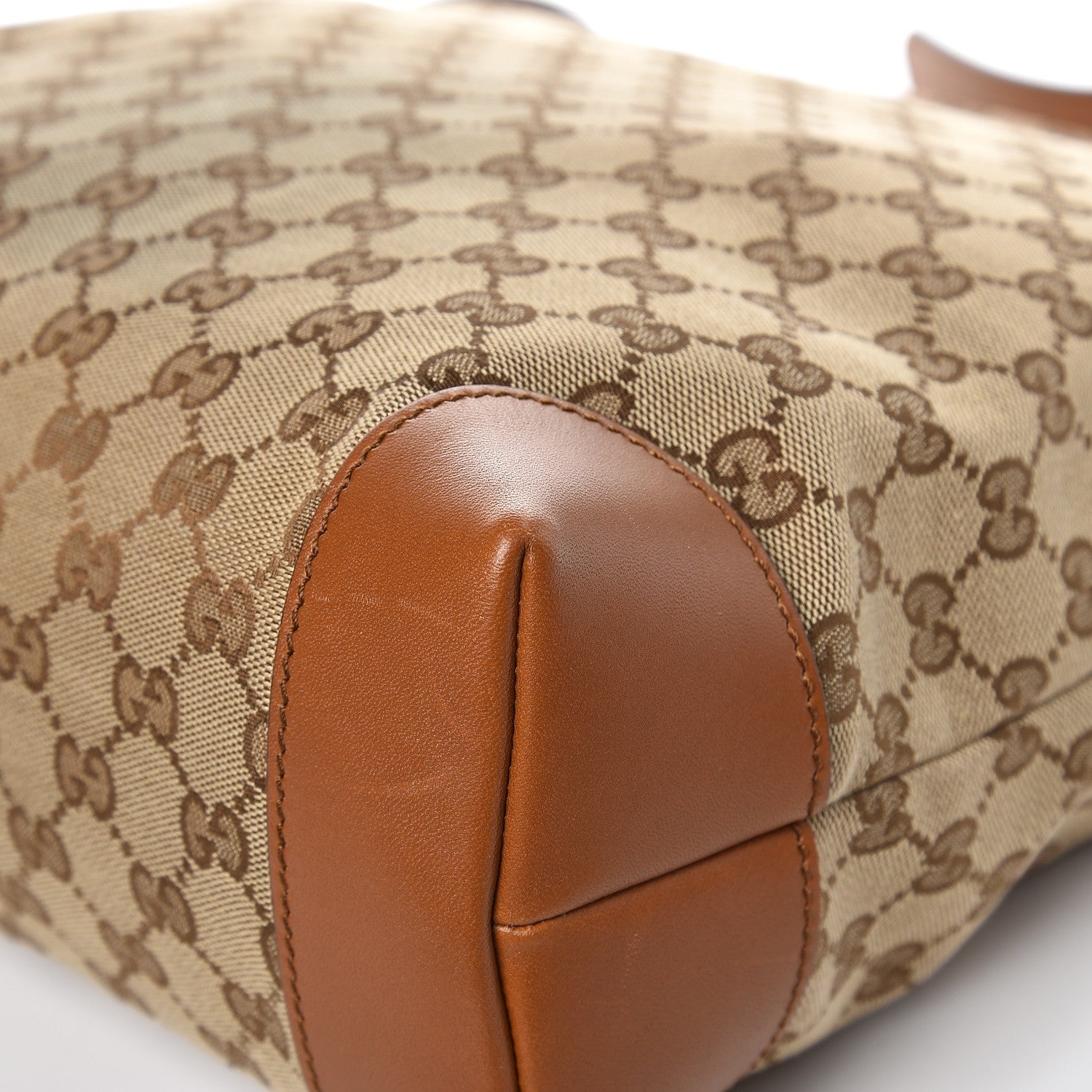 Gucci Monogram Large Flat Messenger Bag Brown 11 of 13