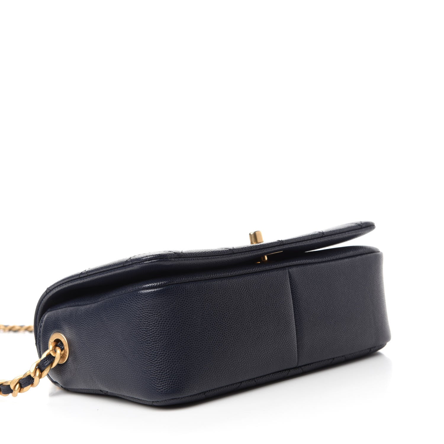 Chanel Caviar Quilted Small Fashion Therapy Flap Bag Navy Blue 4 of 11