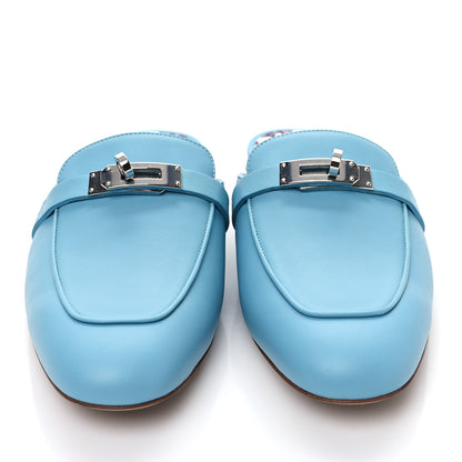 Hermes Calfskin Oz Mules 38.5 Ciel 2 of 7