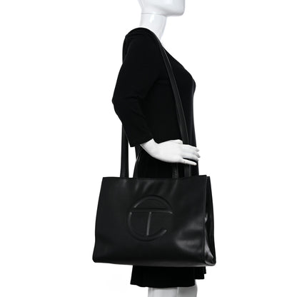 Telfar Vegan Leather Medium Shopping Bag Black 2 of 12