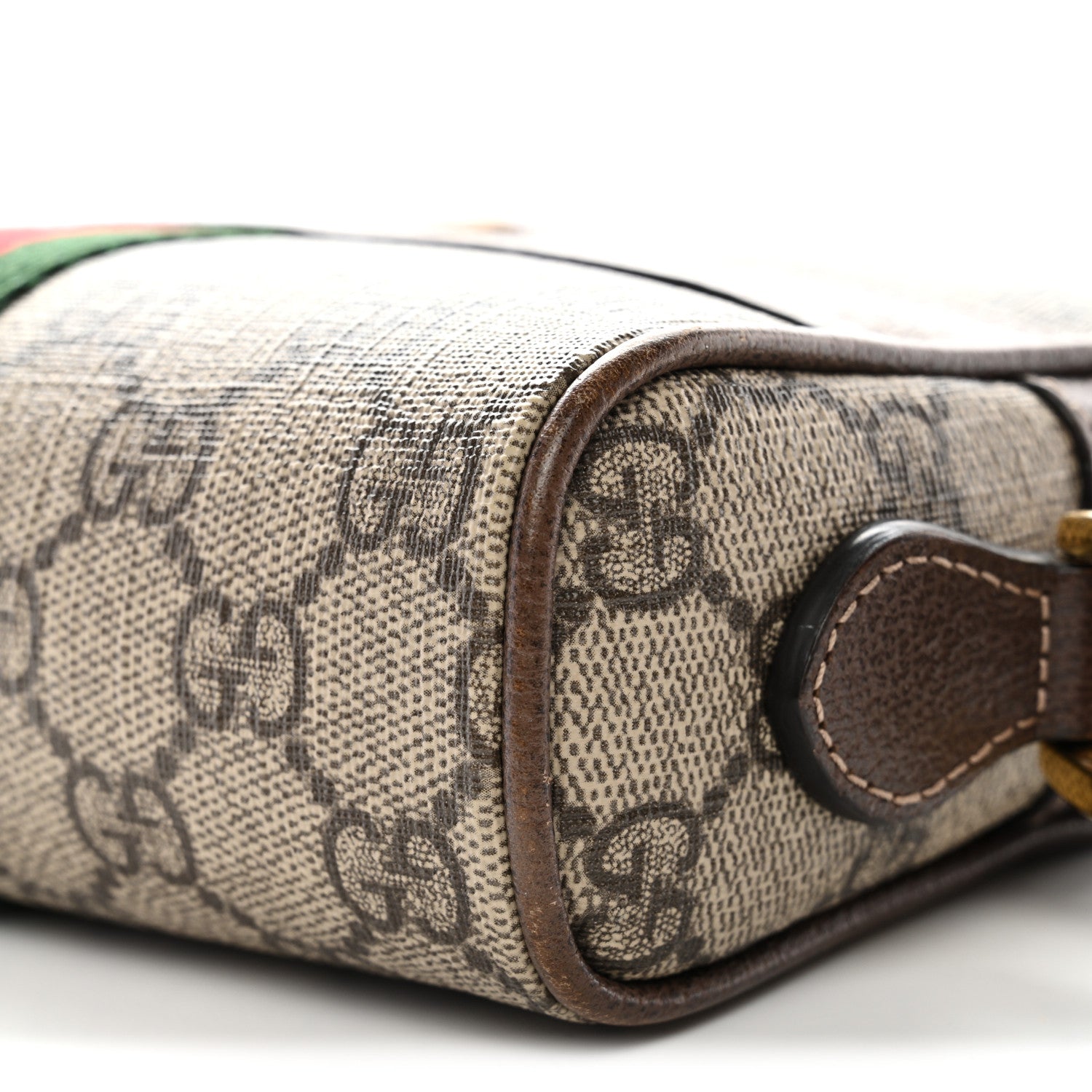 Gucci GG Supreme Monogram Web Mini Ophidia Shoulder Bag Brown 10 of 13