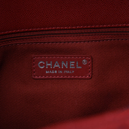 Chanel Caviar Quilted Medium Coco Handle Flap Red 8 of 10