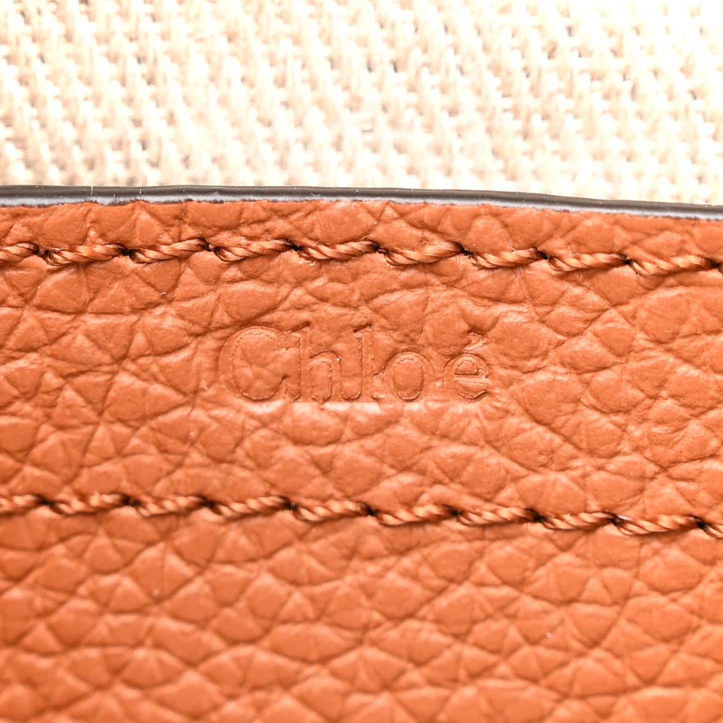 Grained Calfskin Small Marcie Saddle Bag Tan