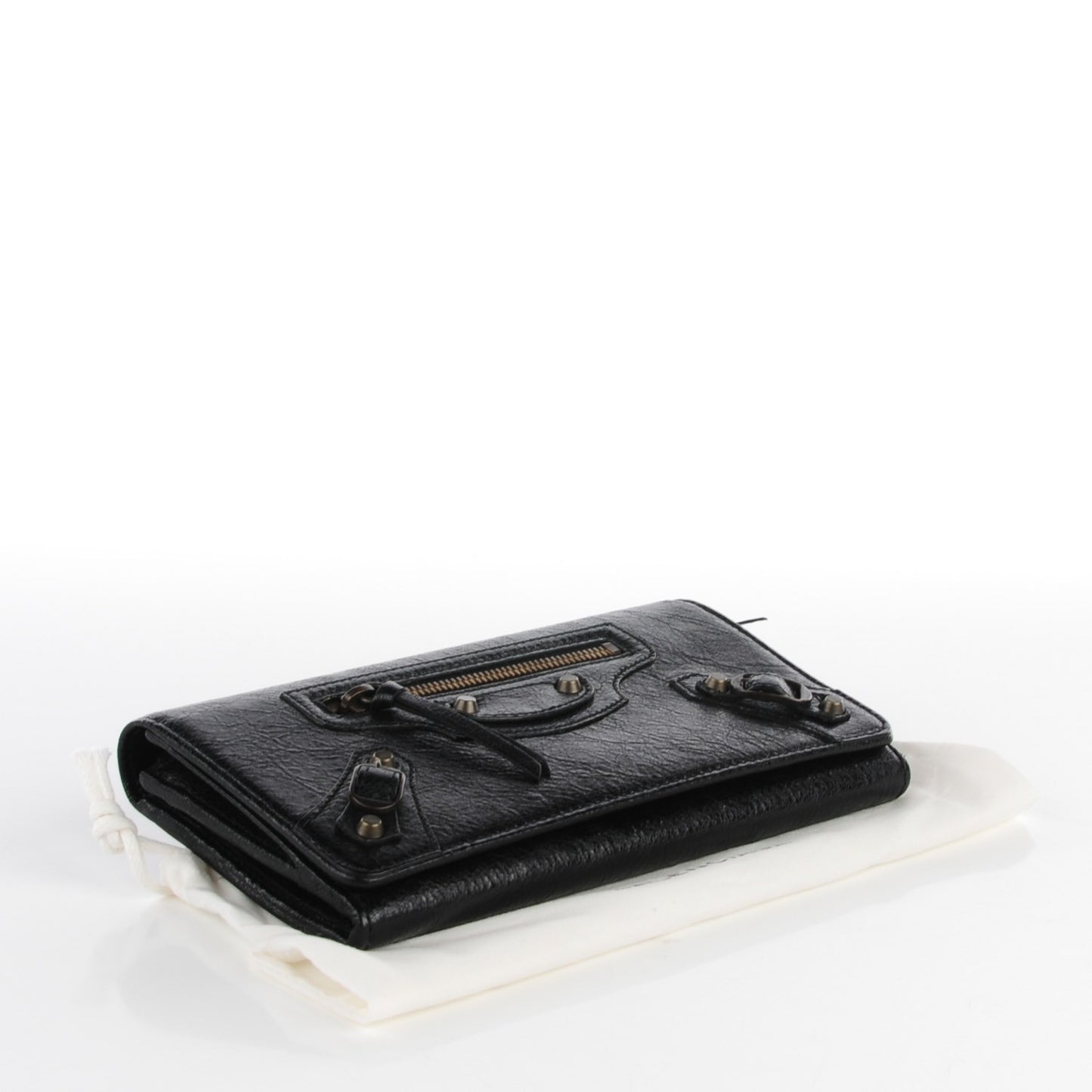 Agneau Classic Hardware Money Wallet Black