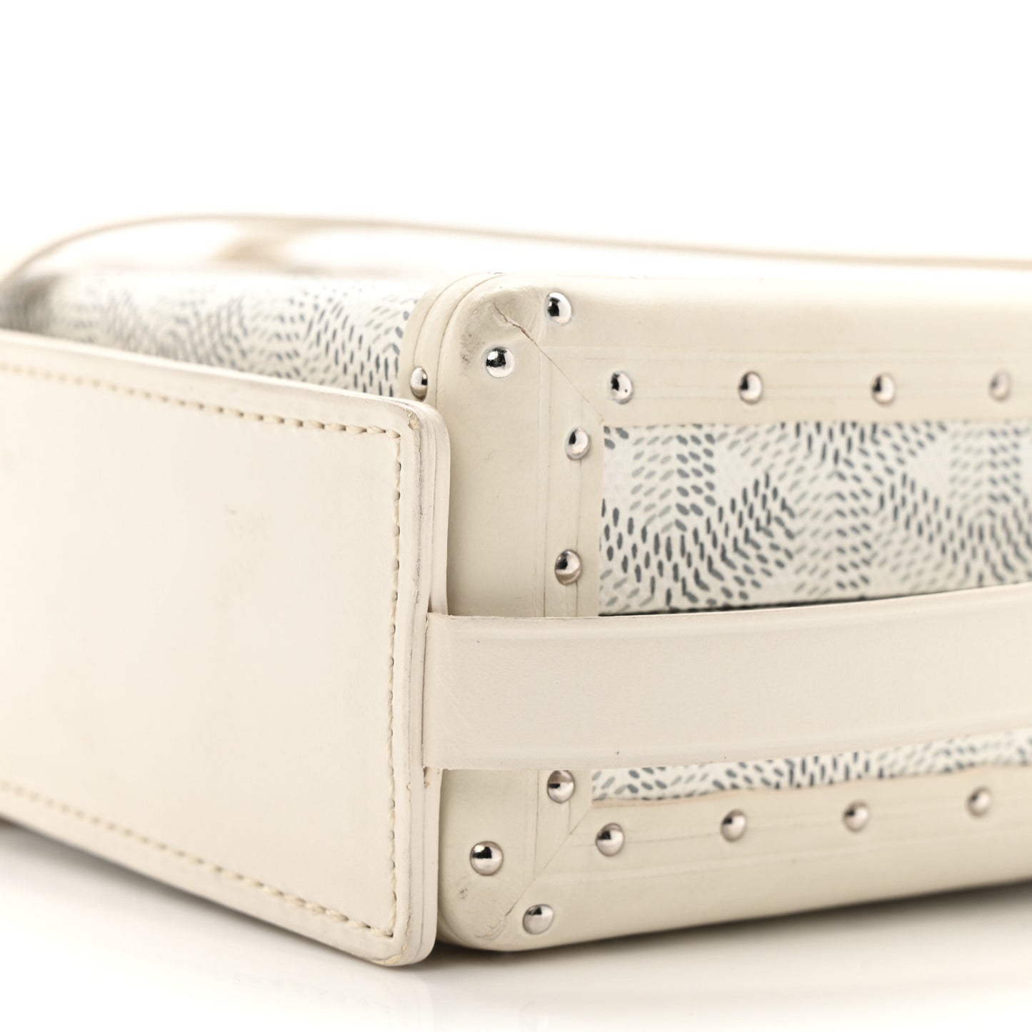 Goyardine Minaudiere Trunk Bag White