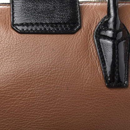 Saint Laurent Calfskin Medium Travel Muse Two Cabas Brown Blue 12 of 13