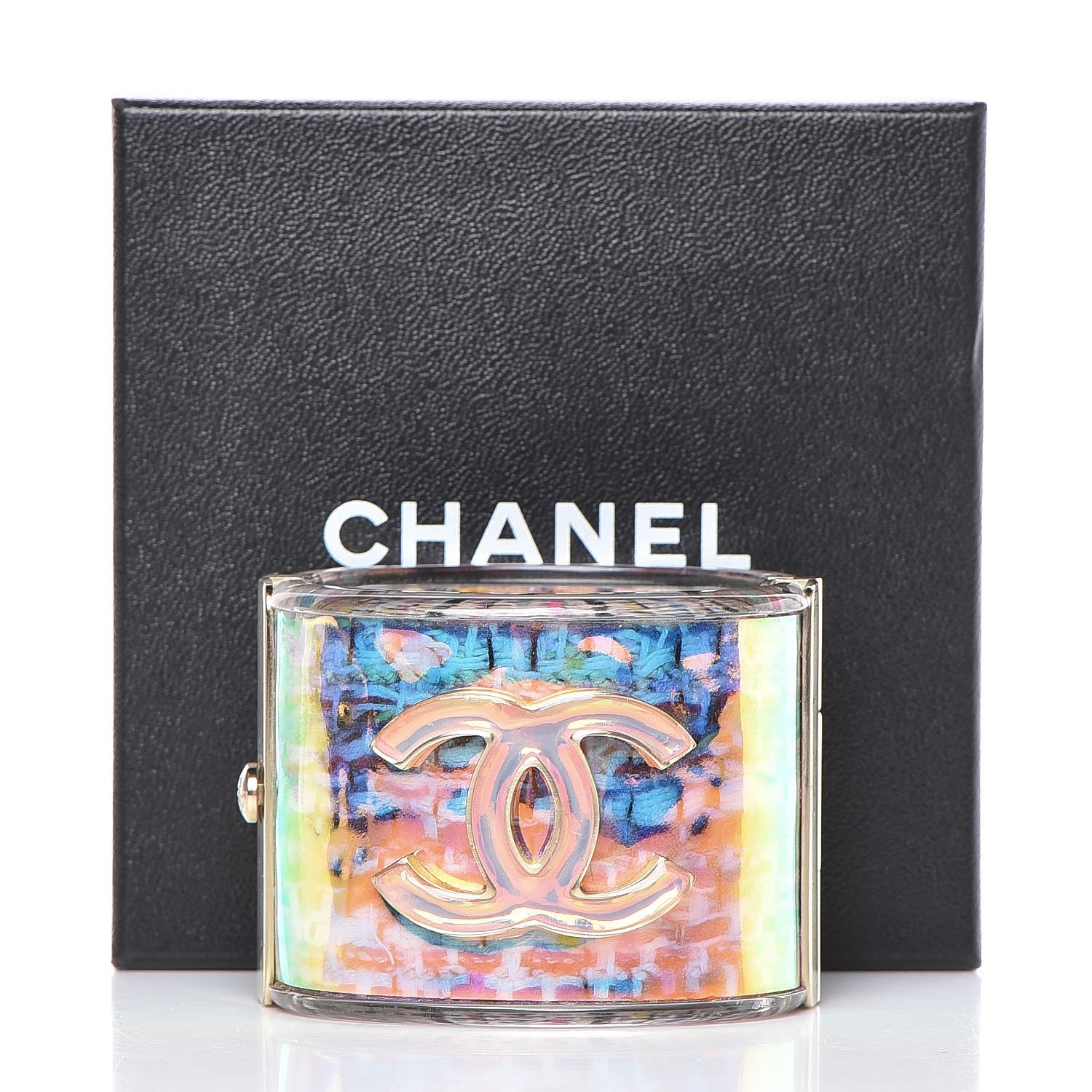 Chanel Resin Tweed CC Bangle Multicolor 7 of 7