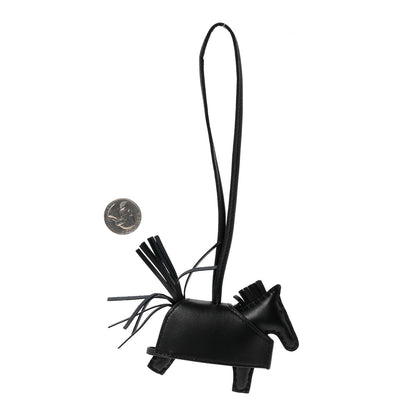 Hermes Milo Lambskin Studded Grigri Rodeo Robeo Rock Horse Bag Charm PM Black 2 of 5
