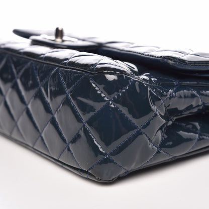 Chanel Patent Quilted Medium Double Flap Navy 10 of 17