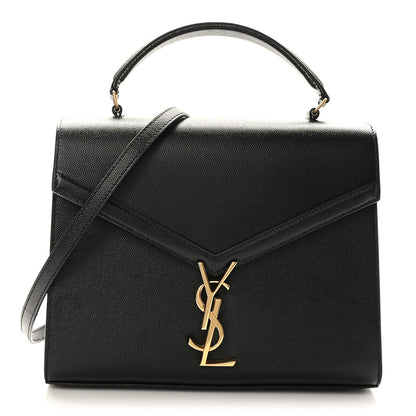 Saint Laurent Grain de Poudre Medium Classic Monogram Cassandra Top Handle Black 1 of 9