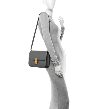 Celine Box Calfskin Medium Classic Box Flap Bag Zinc 2 of 14