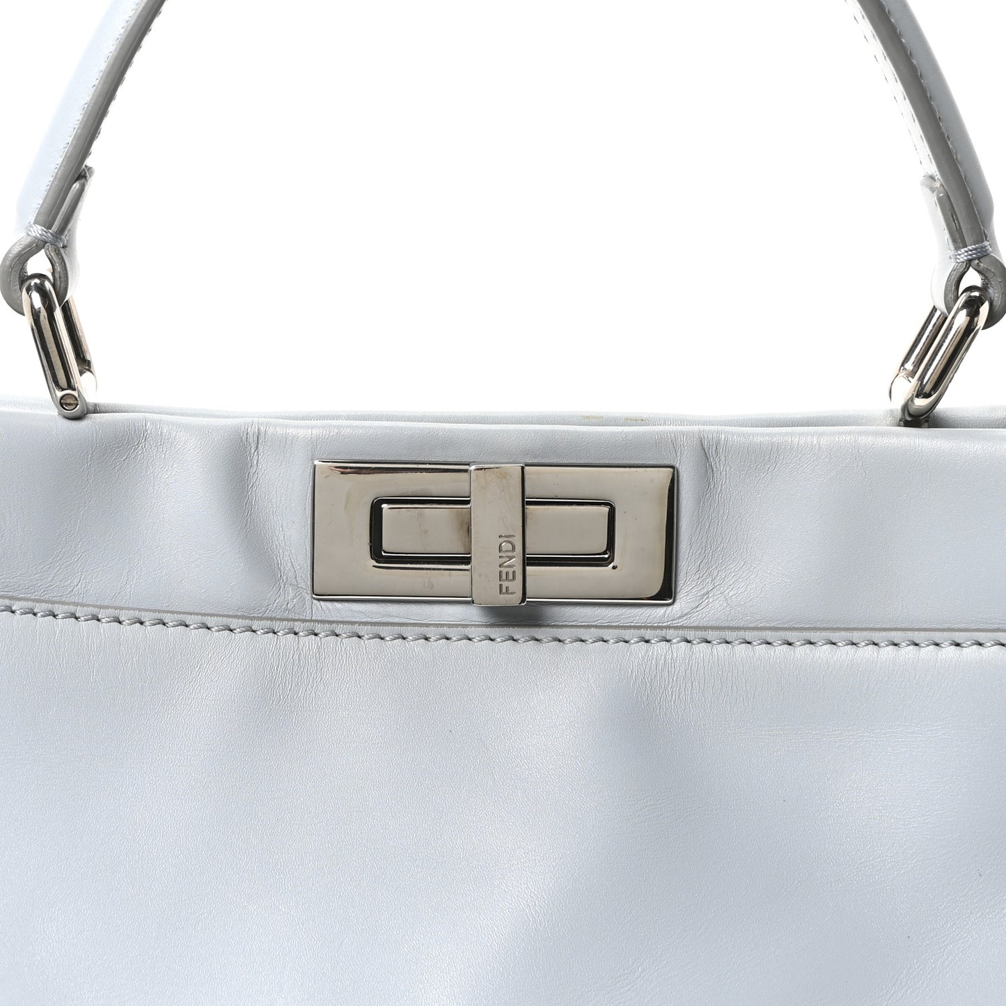 Vitello Morgan Shiny Nappa Medium Peekaboo Iconic Satchel Polvere Sunflower