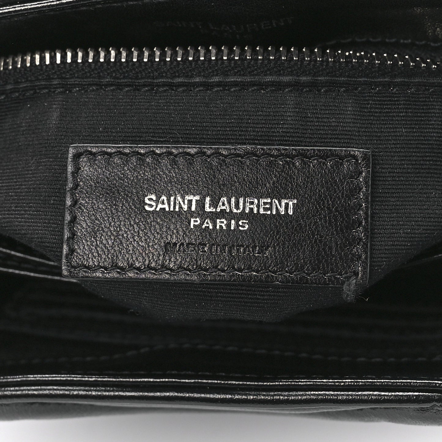Calfskin Y Quilted Monogram Toy Loulou Crossbody Bag Black