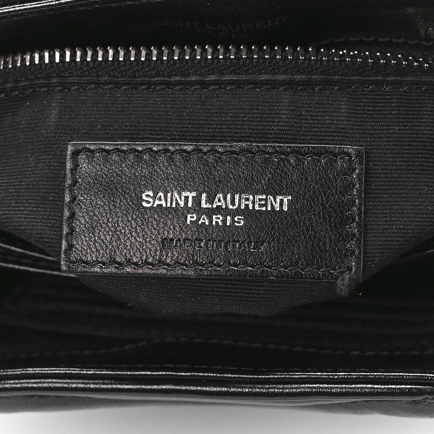 Saint Laurent Calfskin Y Quilted Monogram Toy Loulou Crossbody Bag Black 6 of 11