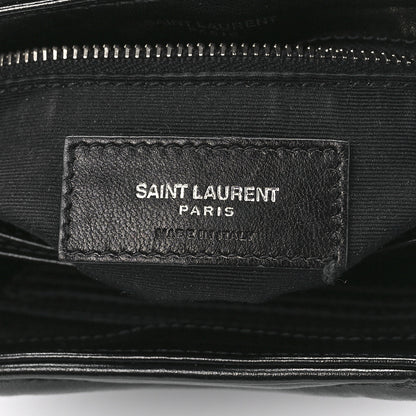 Saint Laurent Calfskin Y Quilted Monogram Toy Loulou Crossbody Bag Black 6 of 11