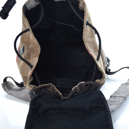 Burberry Canvas Mega Check Korbin Backpack Camel 5 of 11