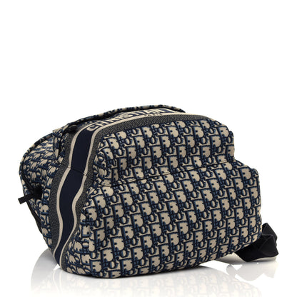Christian Dior Oblique Diortravel Backpack Blue 3 of 12