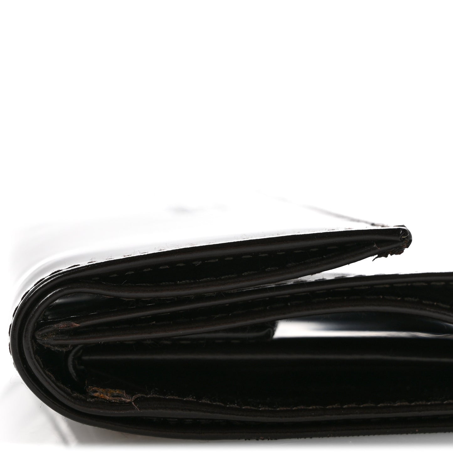 Spazzolato Tri-Fold Compact Wallet Ebano