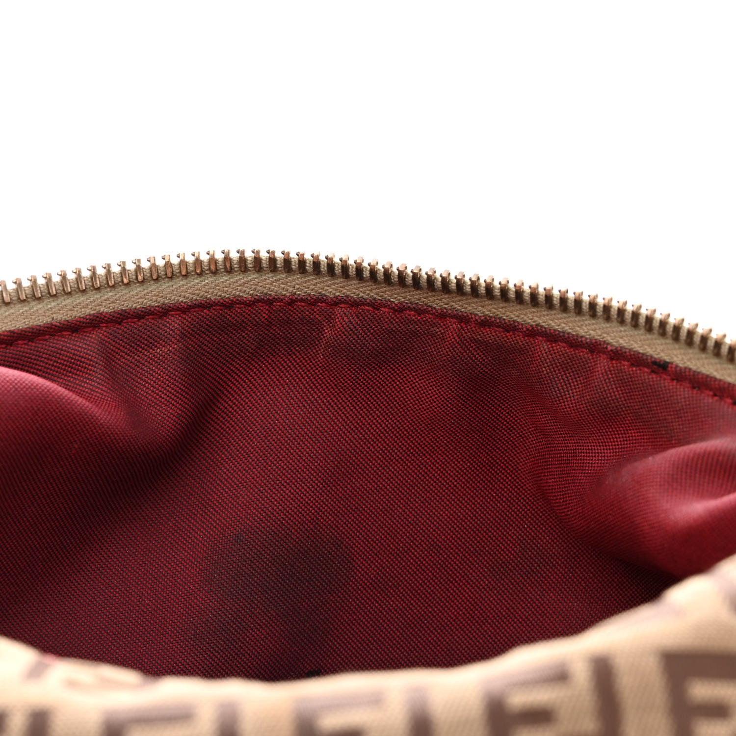 Fendi Zucchino Cuoio Chef Hobo Mogano Panna Rosso 15 of 16