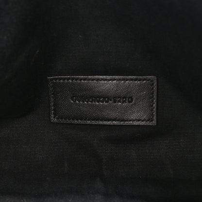 Saint Laurent Grain De Poudre Textured Mixed Matelasse Triquilt Monogram Clutch Black 6 of 8