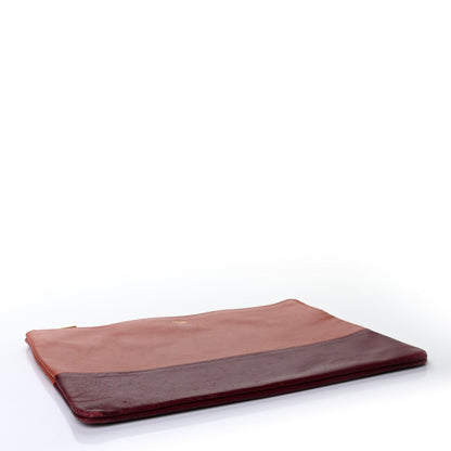 Celine Lambskin Bi-Color Solo Clutch Pouch Terracotta 3 of 4