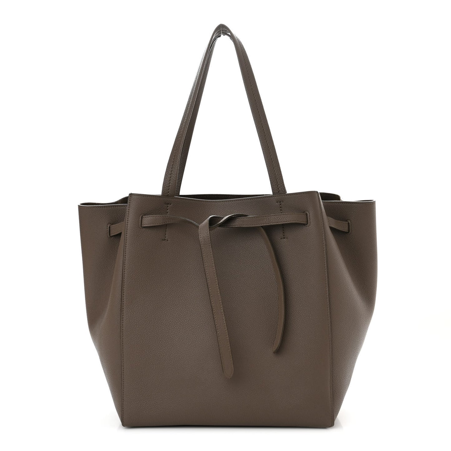 Soft Grained Calfskin Small Belt Cabas Phantom Taupe