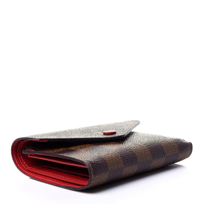 Louis Vuitton Damier Ebene Victorine Wallet Cherry 4 of 11