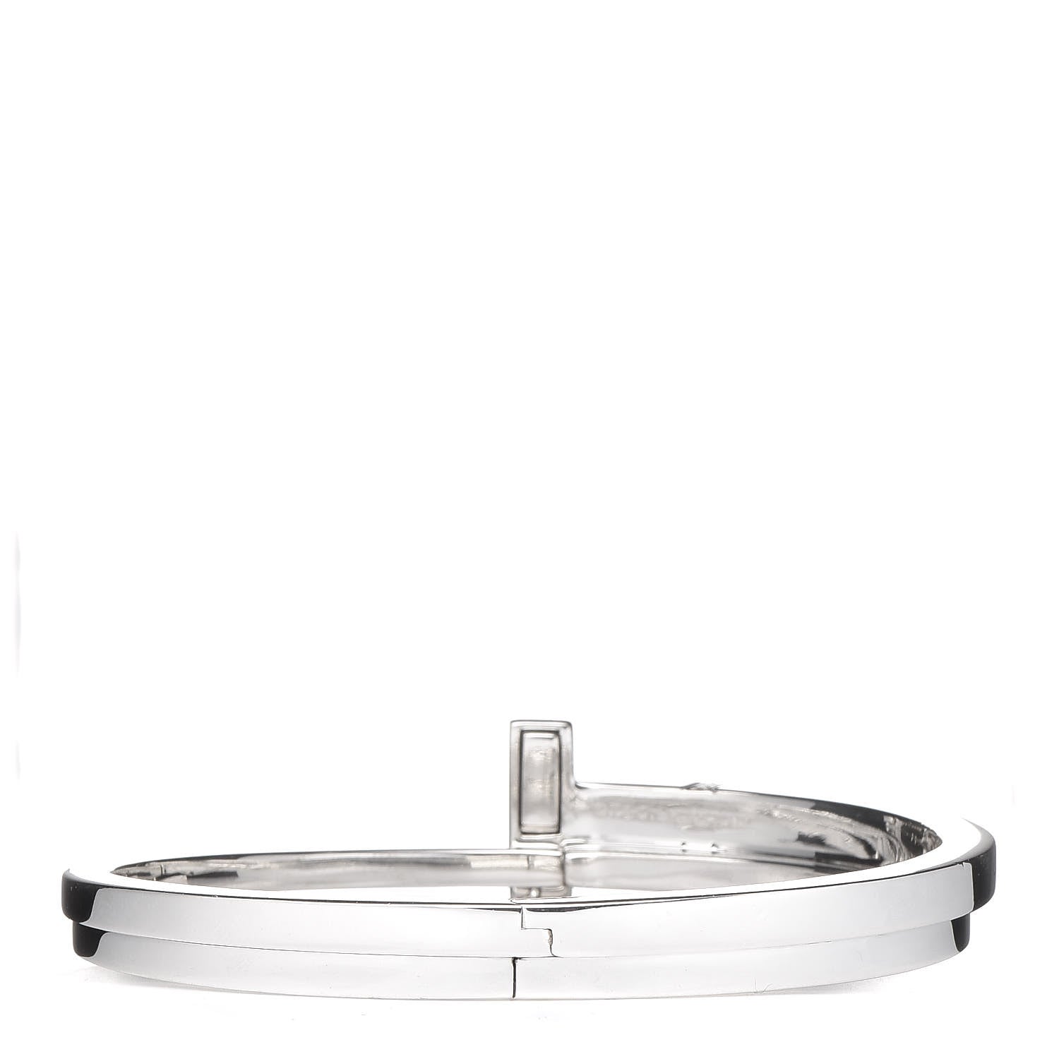 Tiffany Sterling Silver Diamond T Square Wrap Bracelet 3 of 4