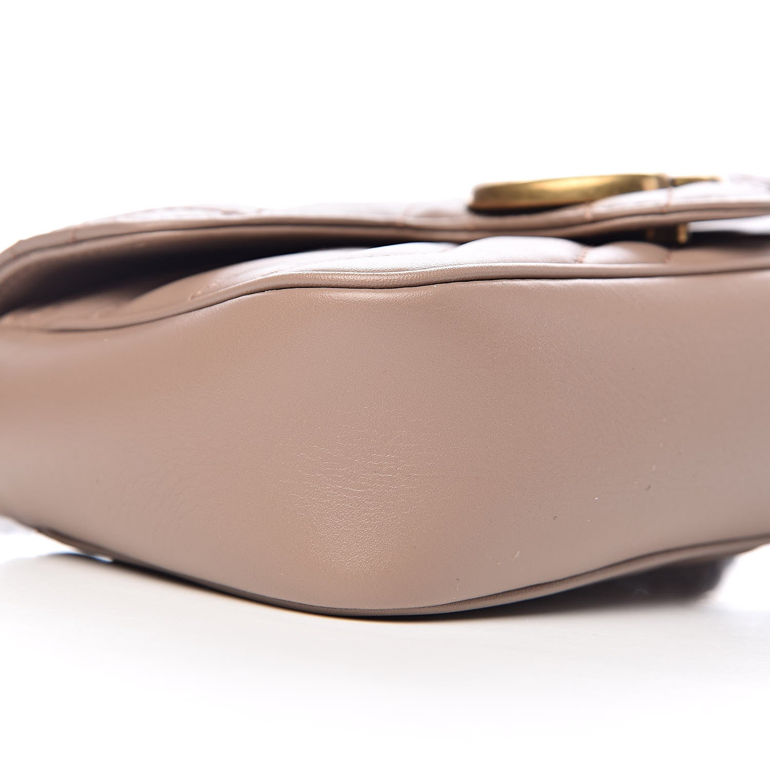Gucci Calfskin Matelasse Super Mini GG Marmont Shoulder Bag Porcelain Rose 8 of 10