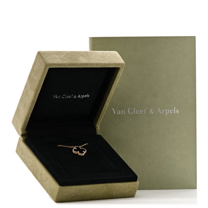 Van Cleef & Arpels 18K Yellow Gold Black Onyx Vintage Alhambra Pendant Necklace 6 of 6