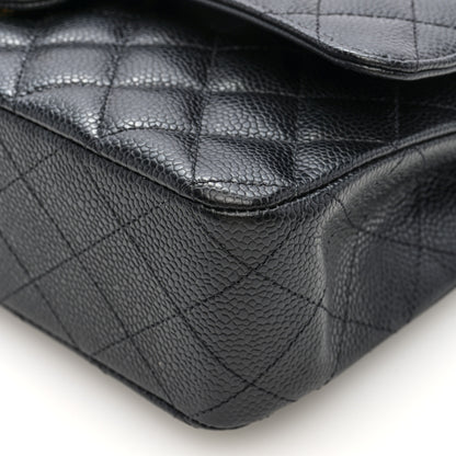 Chanel Caviar Quilted Medium Double Flap Black 10 of 11