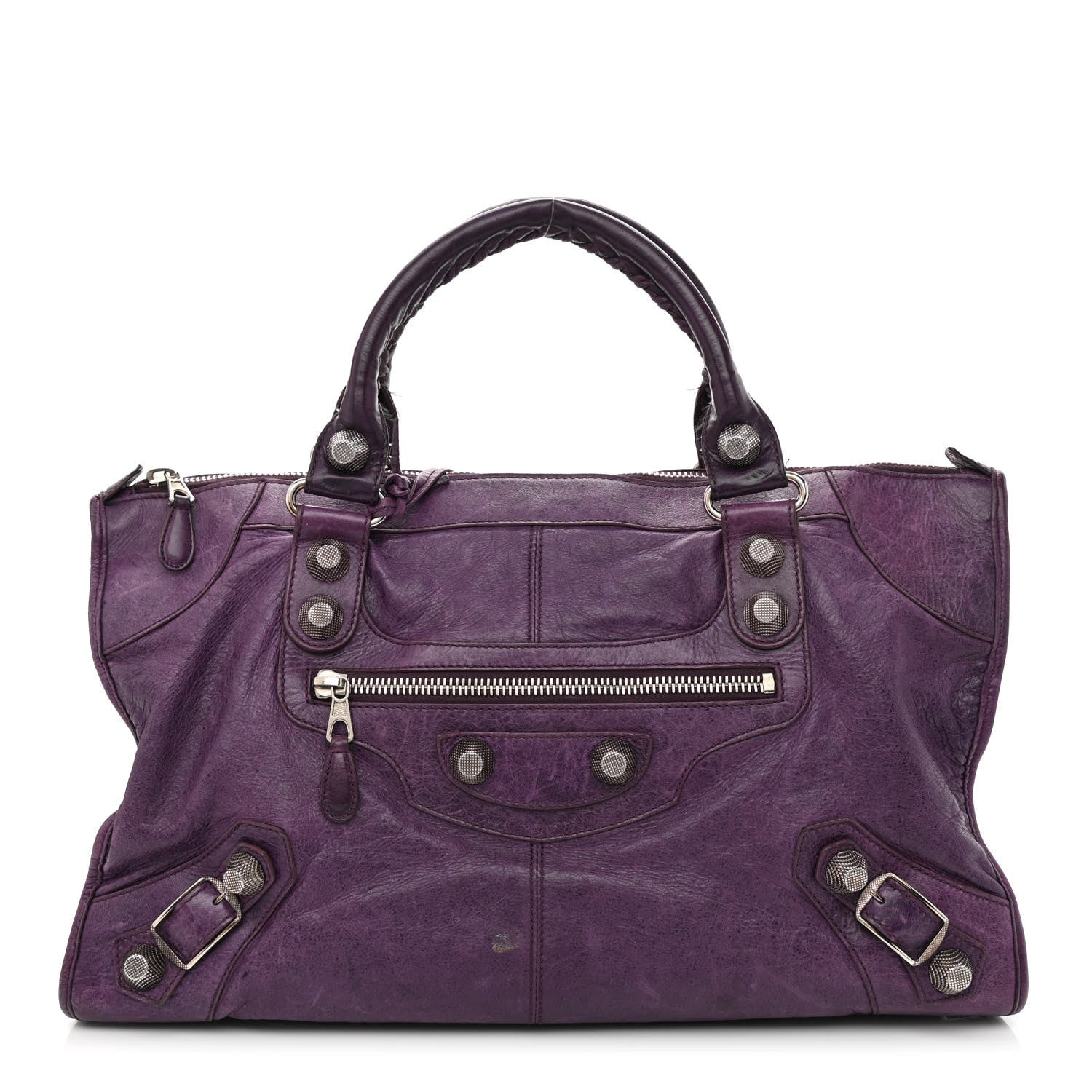 Balenciaga Agneau Giant 21 Silver Hardware Work Raisin 3 of 23