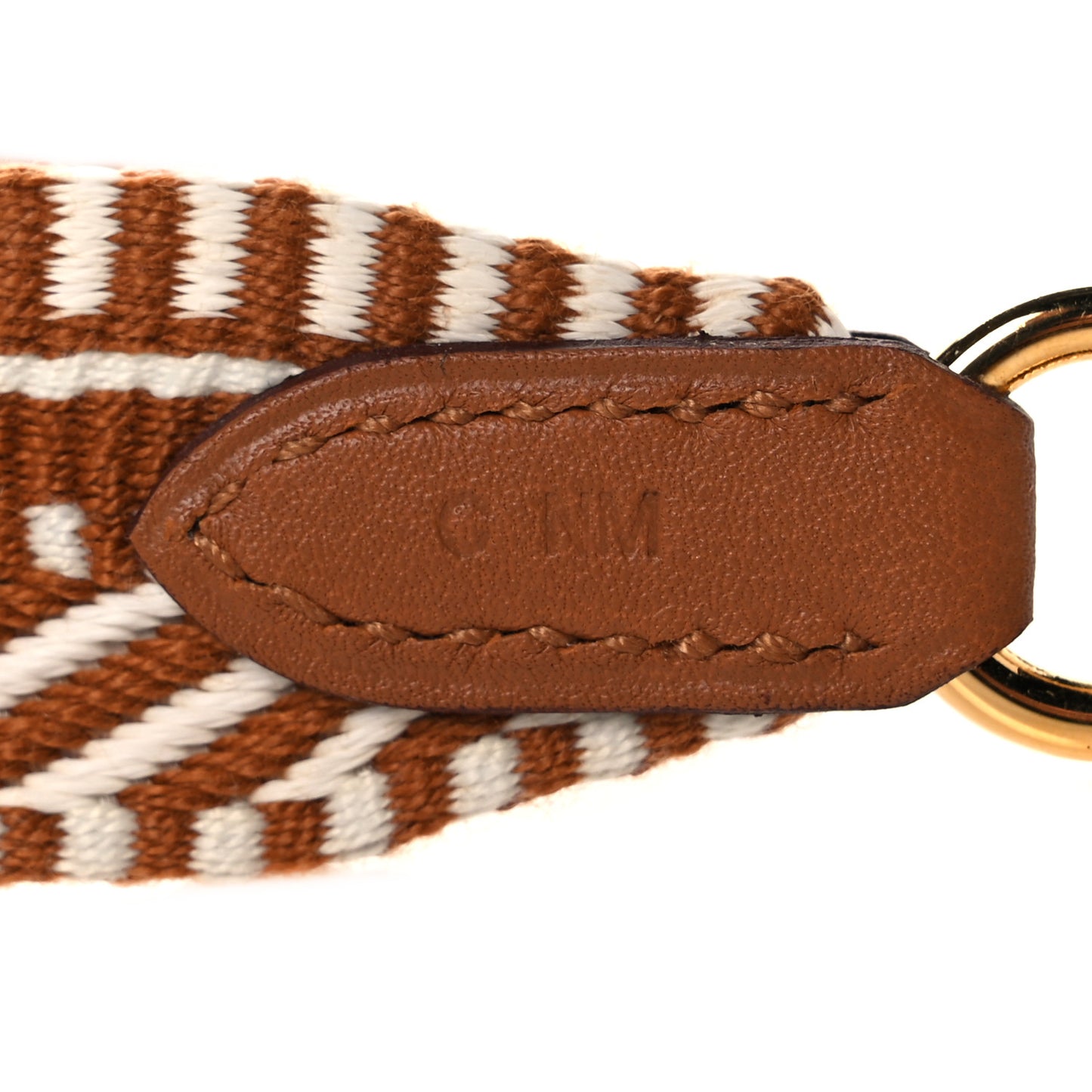 Toile Swift 25mm Sangle Cavale Shoulder Strap Ecru Beige Gold
