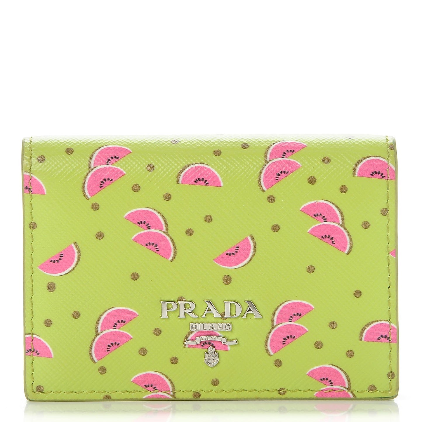 Saffiano Watermelon Print Card Holder Erba