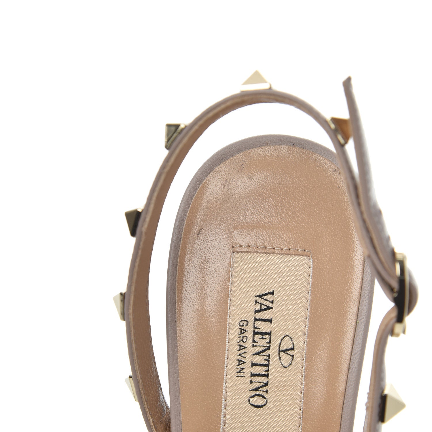 Valentino Garavani Patent Rockstud Half D'Orsay Slingback 85mm Pumps 38 Poudre 11 of 21