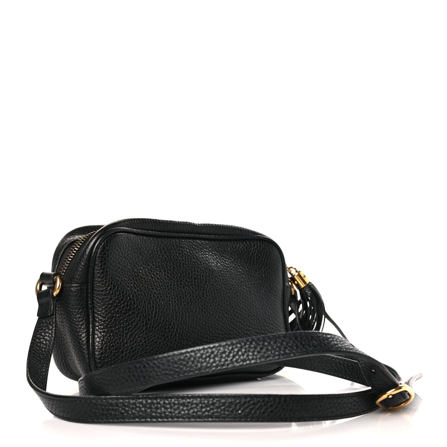 Pebbled Calfskin Mini Soho Disco Bag Black