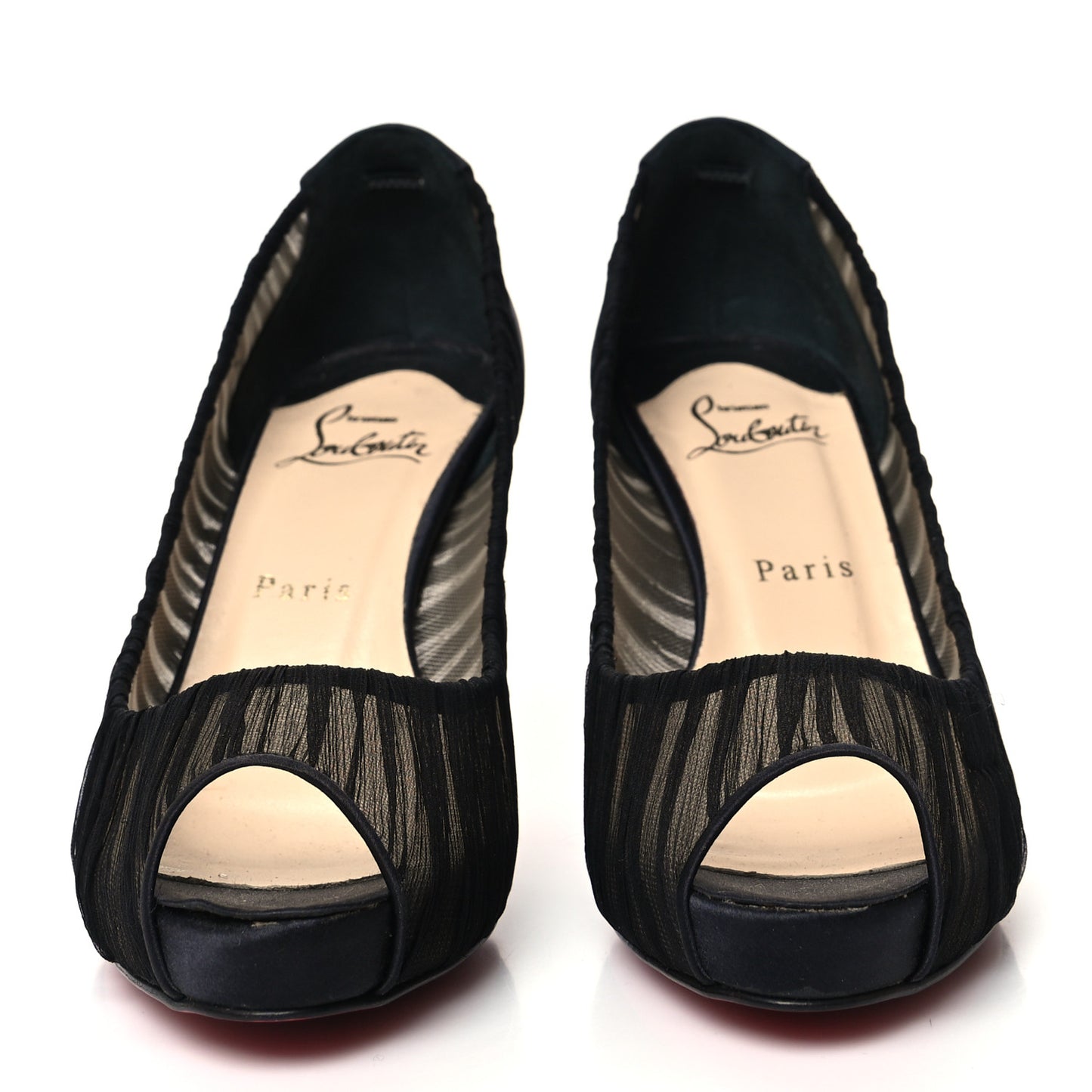 Crepe Satin Chiffon Parisienne Plato 85 Pumps 38 Black