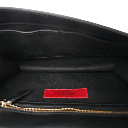 Valentino Garavani Vitello Medium Glam Lock Rockstud Flap Black 5 of 9
