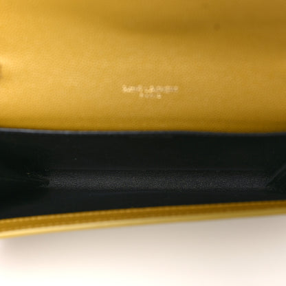 Saint Laurent Grain De Poudre Monogram Uptown Chain Wallet Olive 6 of 11