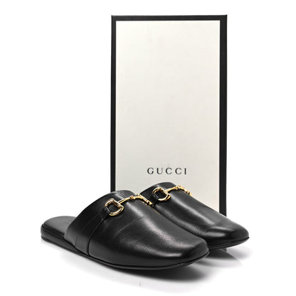 Gucci Goatskin Horsebit Men's Pericle Slippers 11 Black 9 of 9