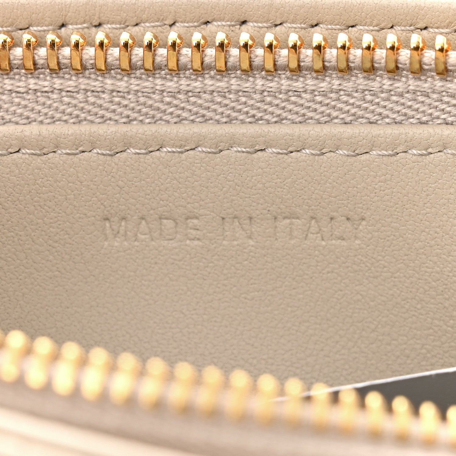Christian Dior Calfskin Cannage Caro Zipped Pouch With Chain Light Beige 7 of 11