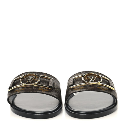 Louis Vuitton Patent Monogram Lock It Flat Mules 37 3 of 9