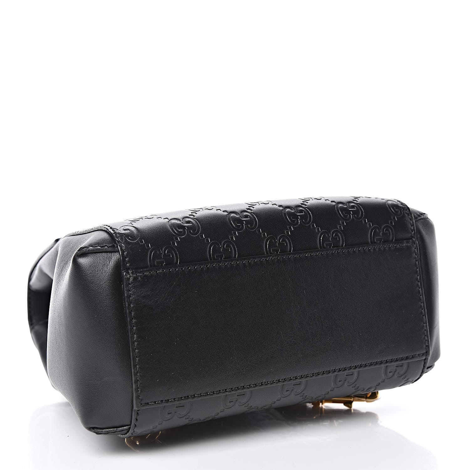 Gucci Guccissima Signature Padlock Backpack Black 4 of 11