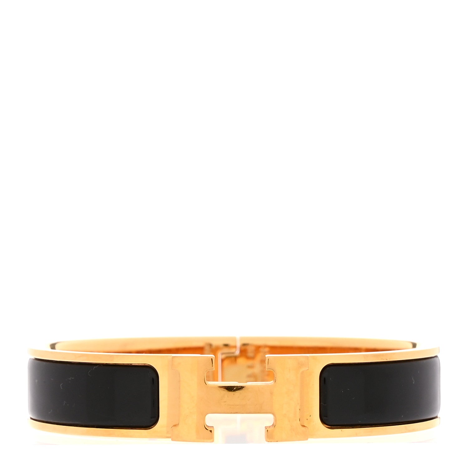 Hermes Enamel Narrow Clic Clac H Bracelet PM Black 1 of 4