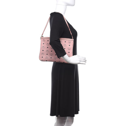 MCM Visetos Liz Shopper Tote Pouch Light Pink 2 of 9