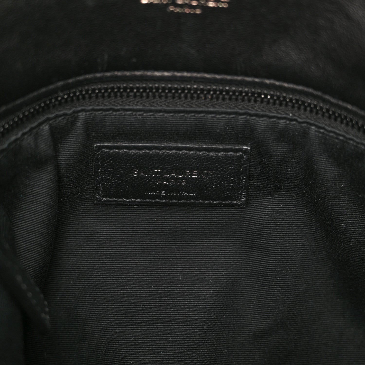 Saint Laurent Lambskin Quilted Monogram Monochrome Medium Loulou Puffer Chain Satchel Black 6 of 11