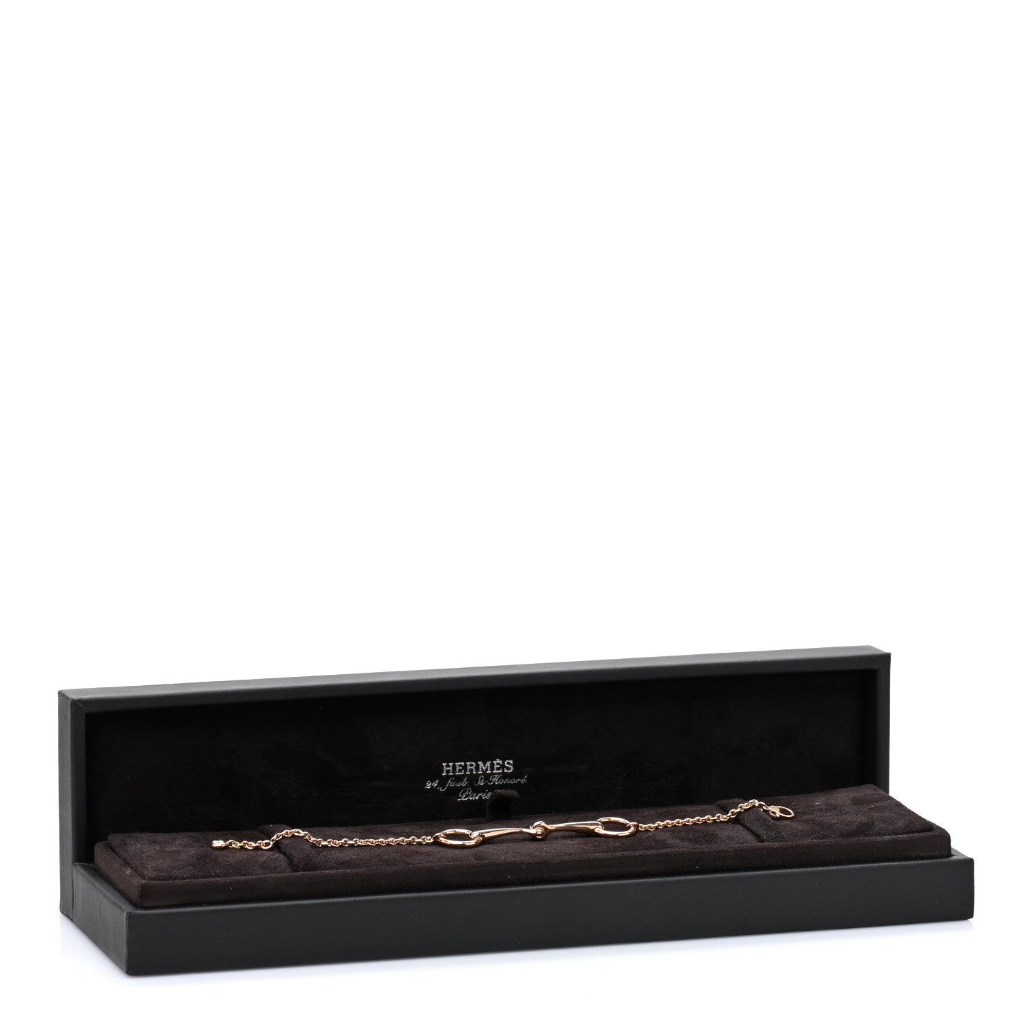 Hermes 18K Rose Gold Diamond TPM Filet d'Or Bracelet SH 4 of 4